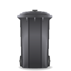 240 liter skraldespand Illustration af 240 liter skraldespand