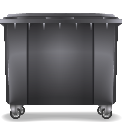 660 liter skraldespand Illustration af 660 liter skraldespand