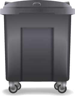 400 liter skraldespand Illustration af 400 liter skraldespand